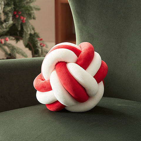 Sonvie Knot Ball Pillow Decorative Knotted Cushion, Soft Round Throw Pillow Decorative for Couch, Sofa, Bedroom, Living Room