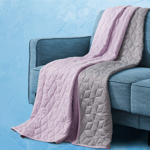Sonive Cooling Blanket for Hot Sleepers (Light Purple Grey)