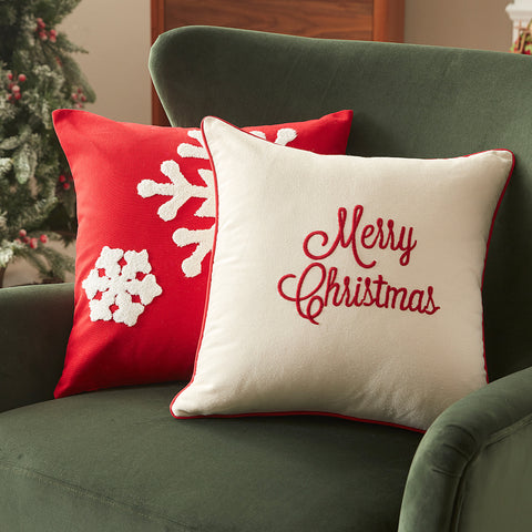 Sonvie Christmas Cushion Covers Set Of 2 Decor, Soft Decorative Square Throw Pillow Cover 45x45cm (18x18 in), Pillows Cases for Bedroom Sofa Couch Decorations