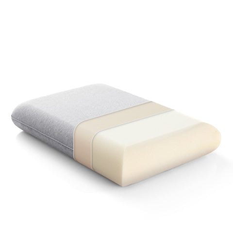 Sonive Memory Foam Pillow, Orthopaedic Cervical Pillow for Stomach, Back and Side Sleeper, Cooling Bed Pillow Grey