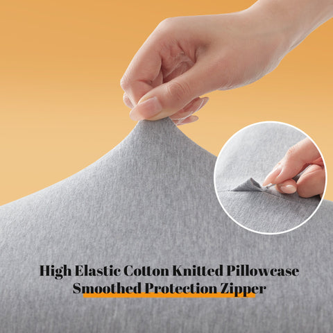 Sonive Memory Foam Pillow, Orthopaedic Cervical Pillow for Stomach, Back and Side Sleeper, Cooling Bed Pillow Grey