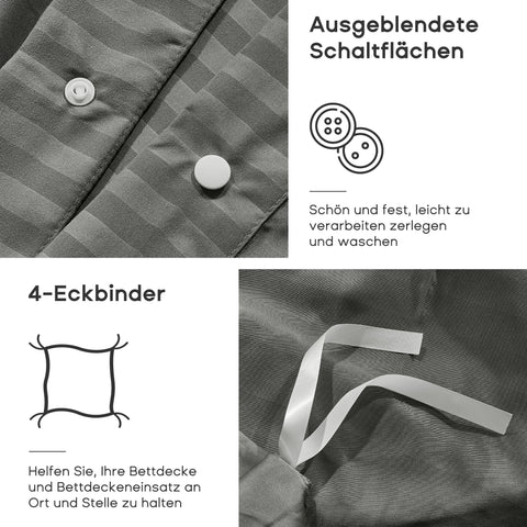 Sonive Deluxe Mikrofaser Bettbezug-Set mit Kissenbezug