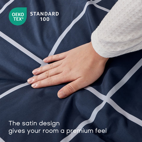 SONIVE Duvet Cover Set Polyester Quilt Cover double Bedding Set With Pillow Cases, Fitted Sheet, Easy Care Hotel Quality Duvets