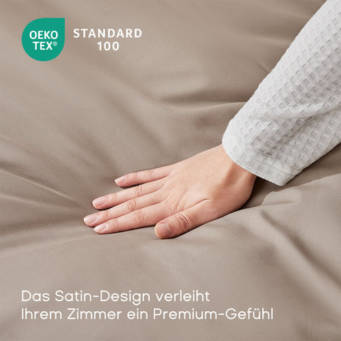 SONIVE Bettwäsche-Sets aus Mikrofaser mit Kissenbezügen ÖKO-TEX Bettwäsche mit Eckbänder