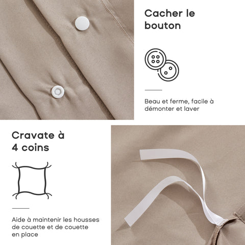 Sonive Housse de Couette, Carreau x Bleu Marine, Couette 4 Saison 100% Couette en Microfibre