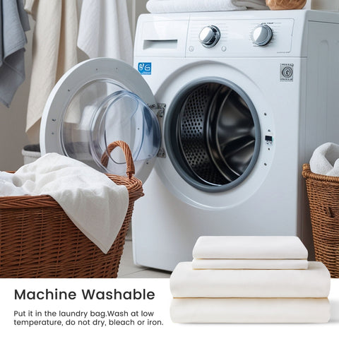 Sonive Ensemble de Housse de Couette en Satin de Coton 400 Fils