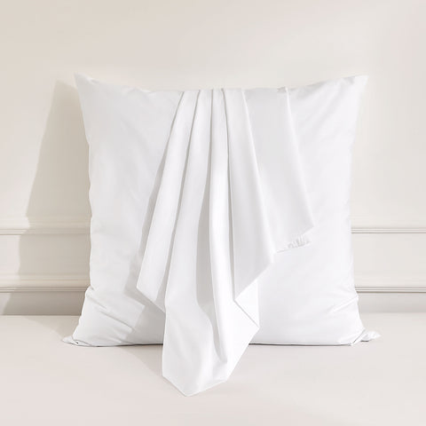 Sonive 100% Coton Housse de Coussin 65x65cmx2, Oeko Tex certifié Housse de Coussin Confortable Super Doux de Haute qualité, Blanc
