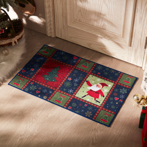 Sonive Christmas Door Mat Indoor, Non-Slip Dirt Trapper Door Mat for Back & Front Door, Carpet Rug Machine Washable Entrance Rug Doormat